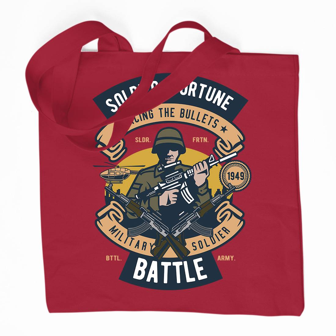 Soldier Organic Premium Cotton Tote Bag Army D581