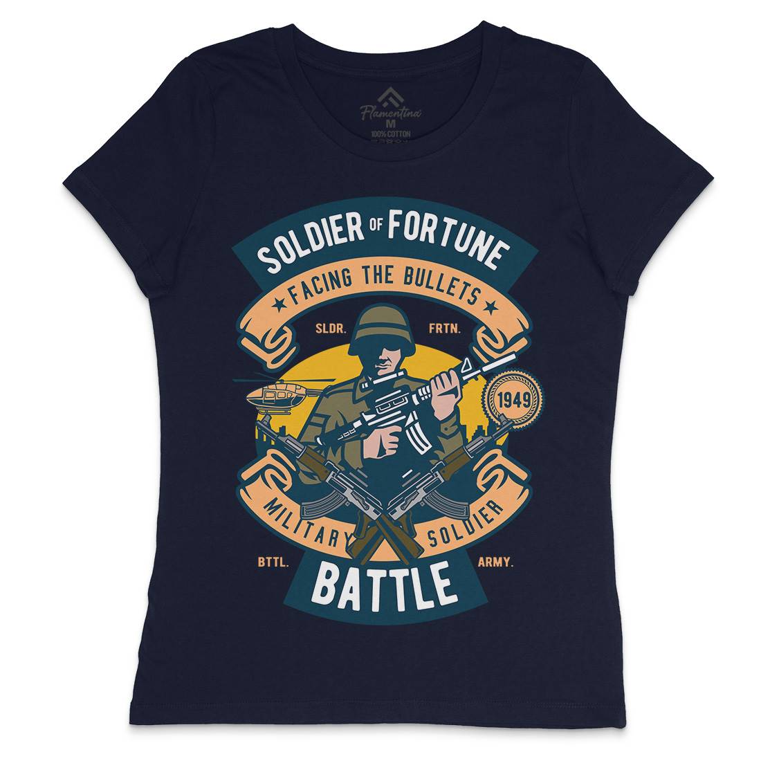 Soldier Womens Crew Neck T-Shirt Army D581