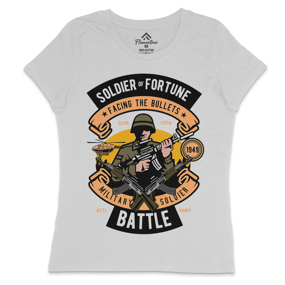 Soldier Womens Crew Neck T-Shirt Army D581