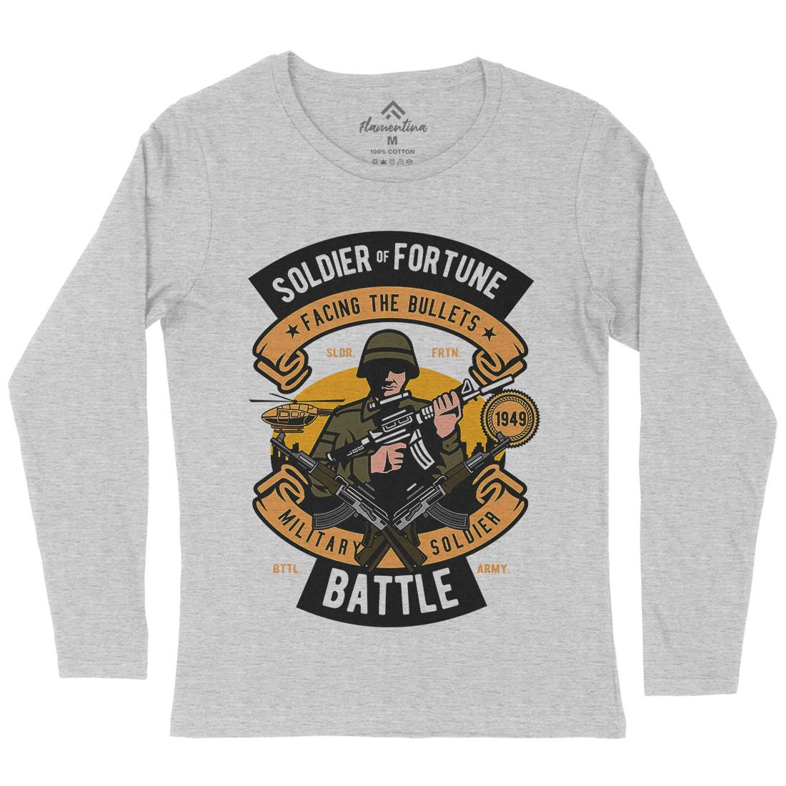 Soldier Womens Long Sleeve T-Shirt Army D581