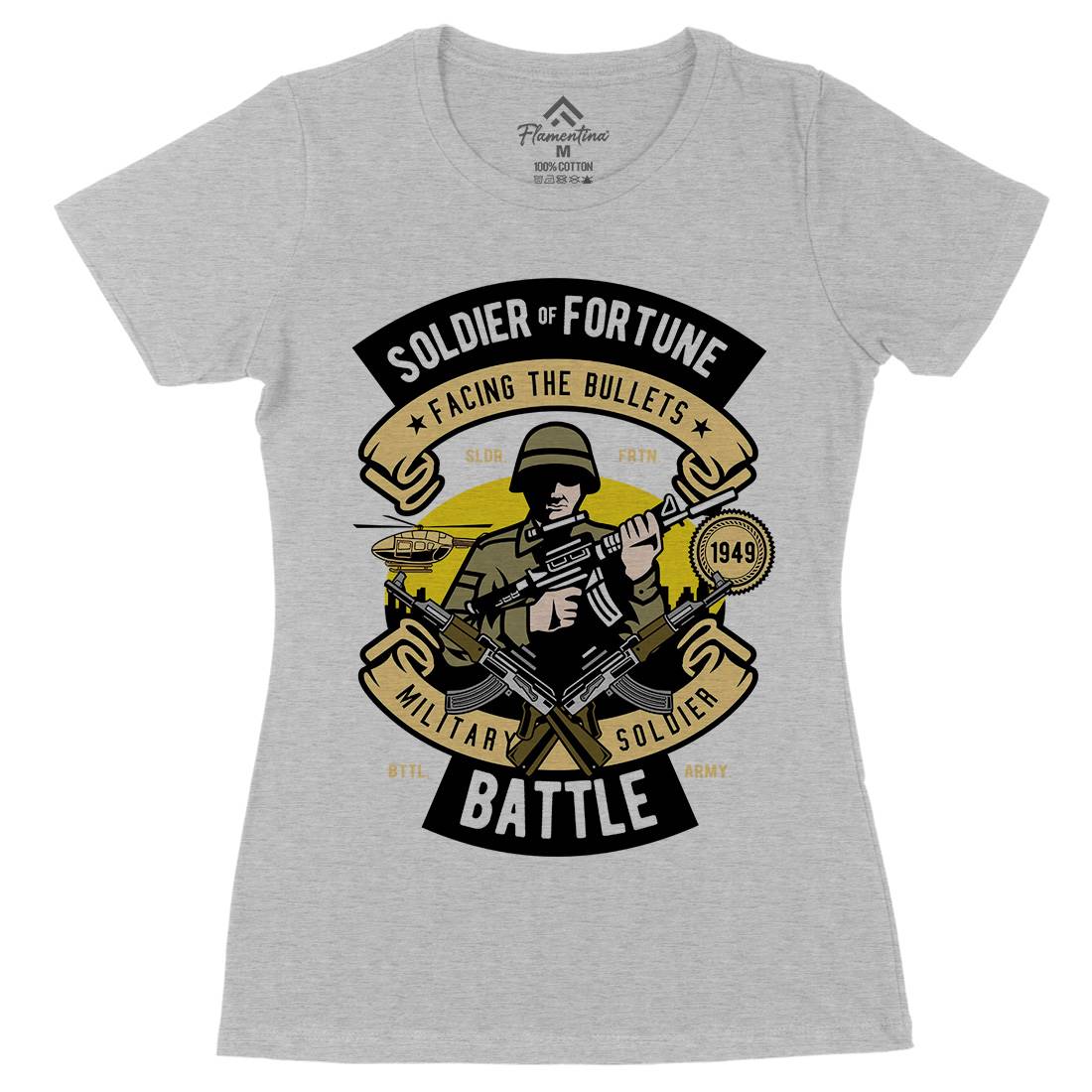Soldier Womens Organic Crew Neck T-Shirt Army D581