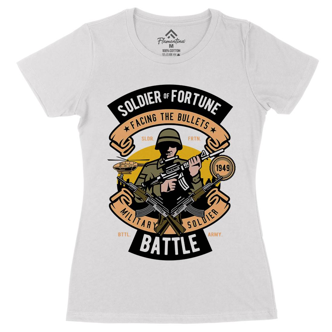 Soldier Womens Organic Crew Neck T-Shirt Army D581