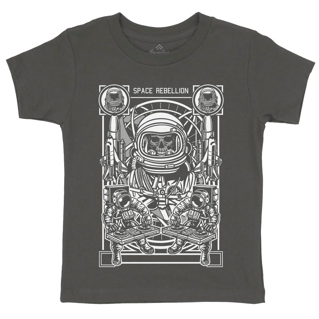 Astronaut Rebellion Kids Crew Neck T-Shirt Space D582