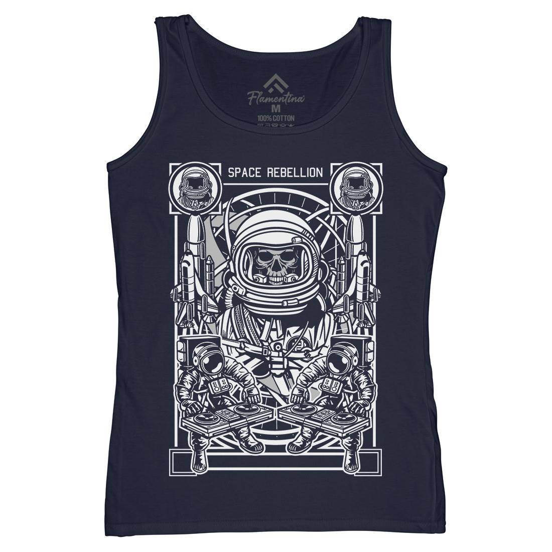 Astronaut Rebellion Womens Organic Tank Top Vest Space D582