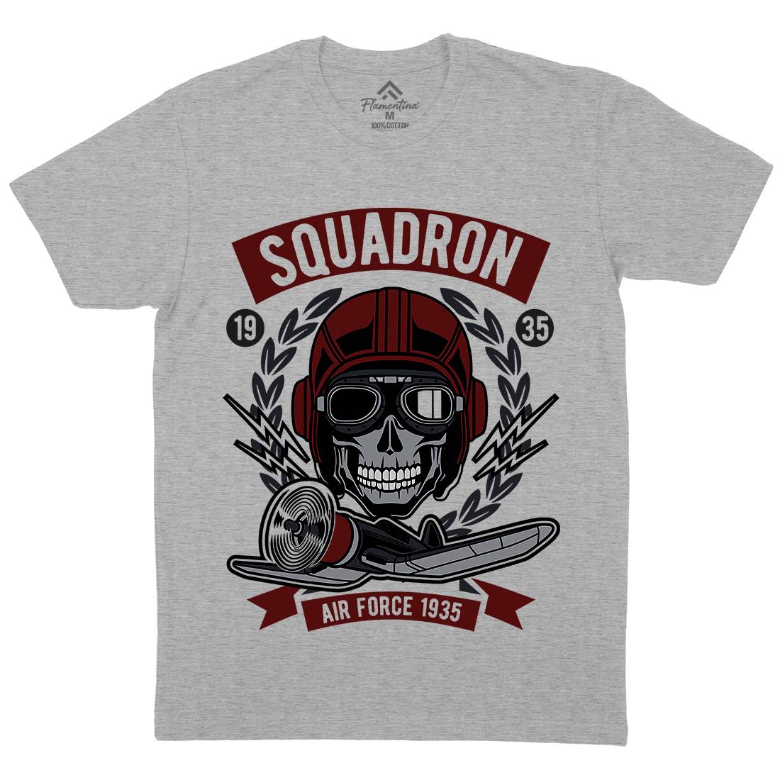 Squadron Air Force Mens Crew Neck T-Shirt Vehicles D583