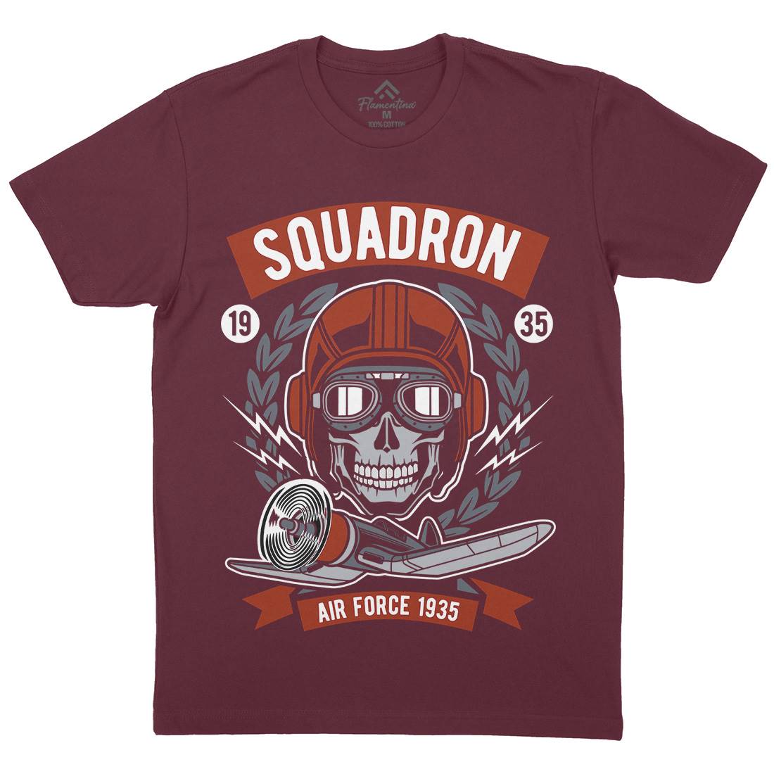 Squadron Air Force Mens Crew Neck T-Shirt Vehicles D583
