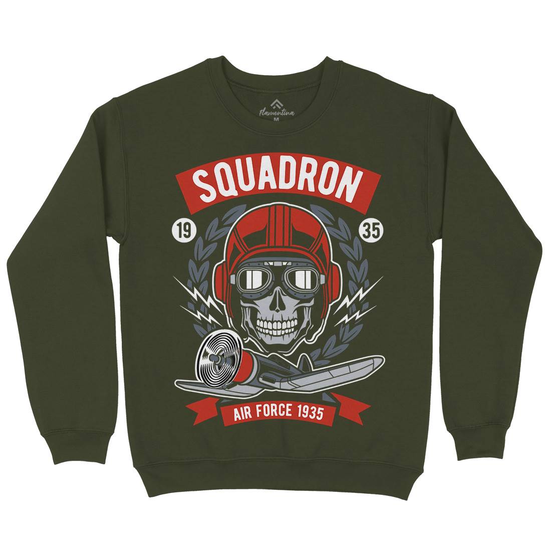 Squadron Air Force Mens Crew Neck Sweatshirt Vehicles D583