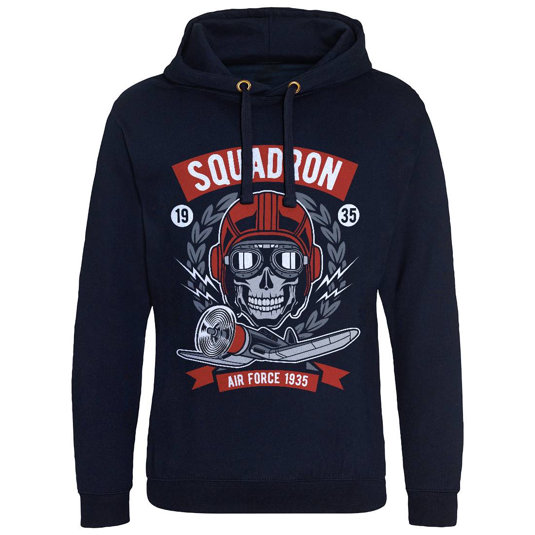 Squadron Air Force Mens Hoodie Without Pocket Vehicles D583