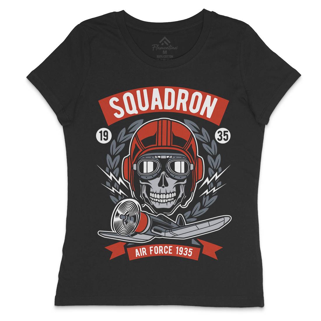 Squadron Air Force Womens Crew Neck T-Shirt Vehicles D583