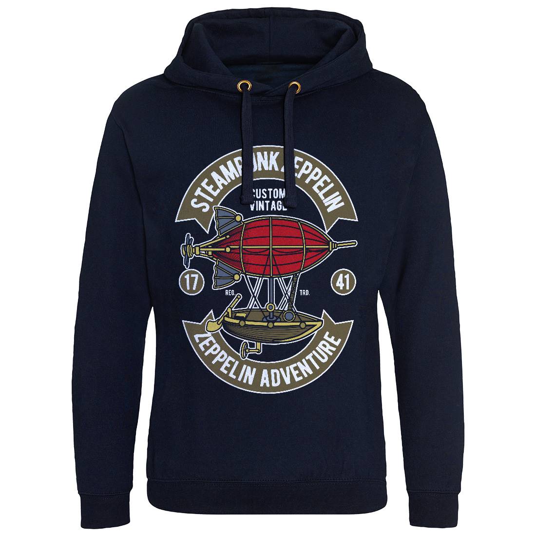 Steampunk Zeppelin Mens Hoodie Without Pocket Vehicles D584