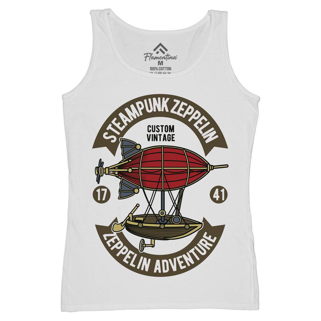 Steampunk Zeppelin Womens Organic Tank Top Vest Vehicles D584