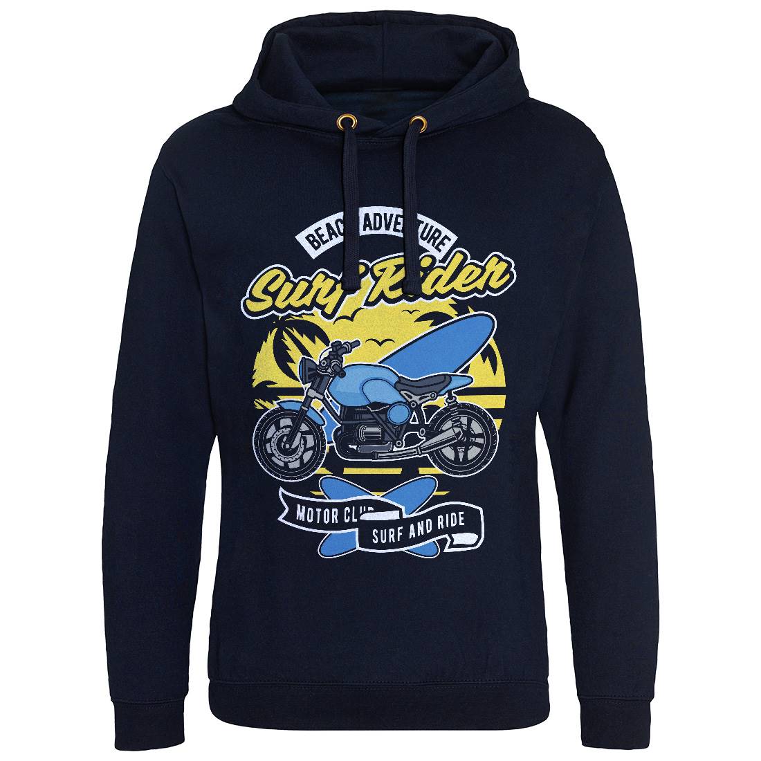 Motorcycle Rider Mens Hoodie Without Pocket Surf D585