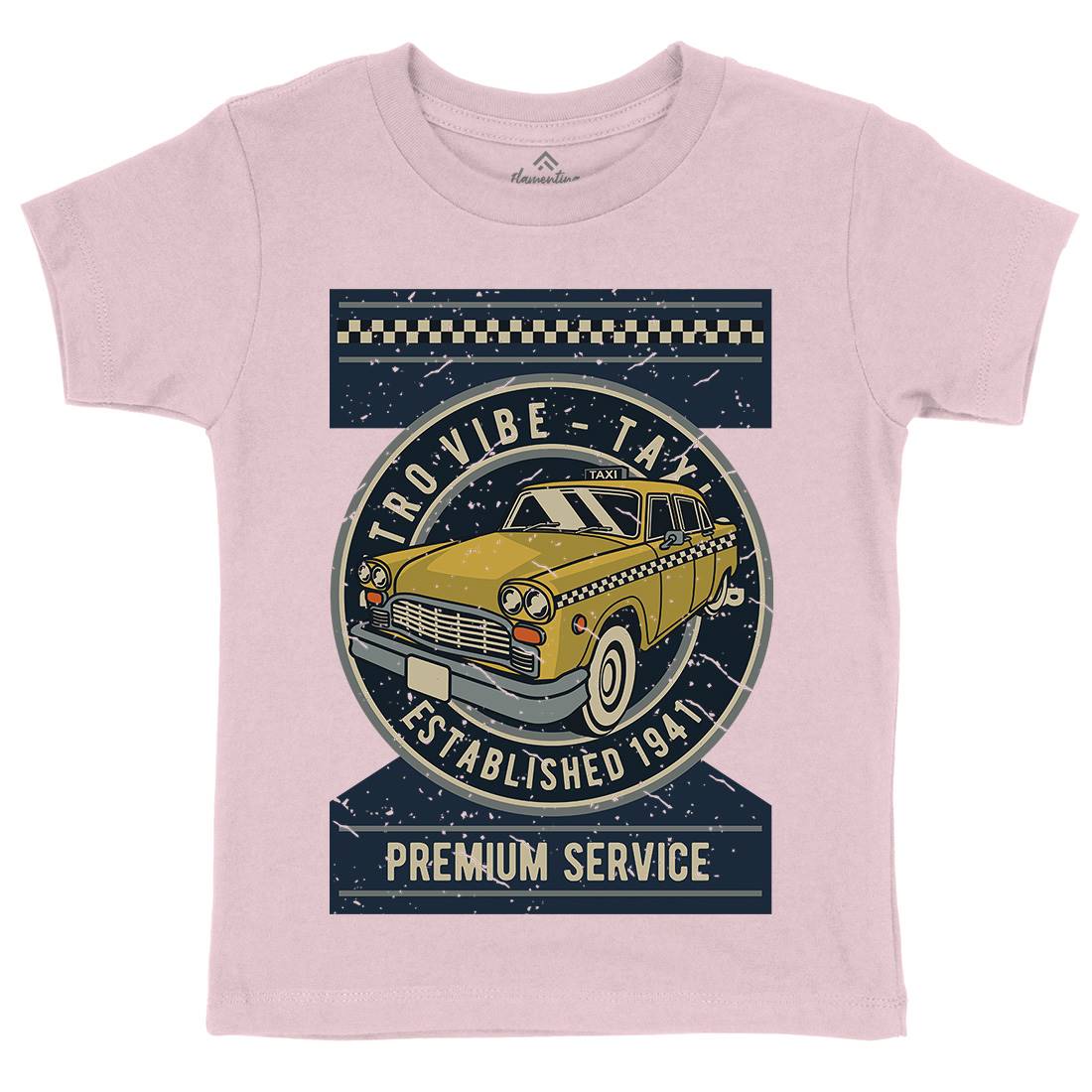 Taxi Kids Crew Neck T-Shirt Cars D587