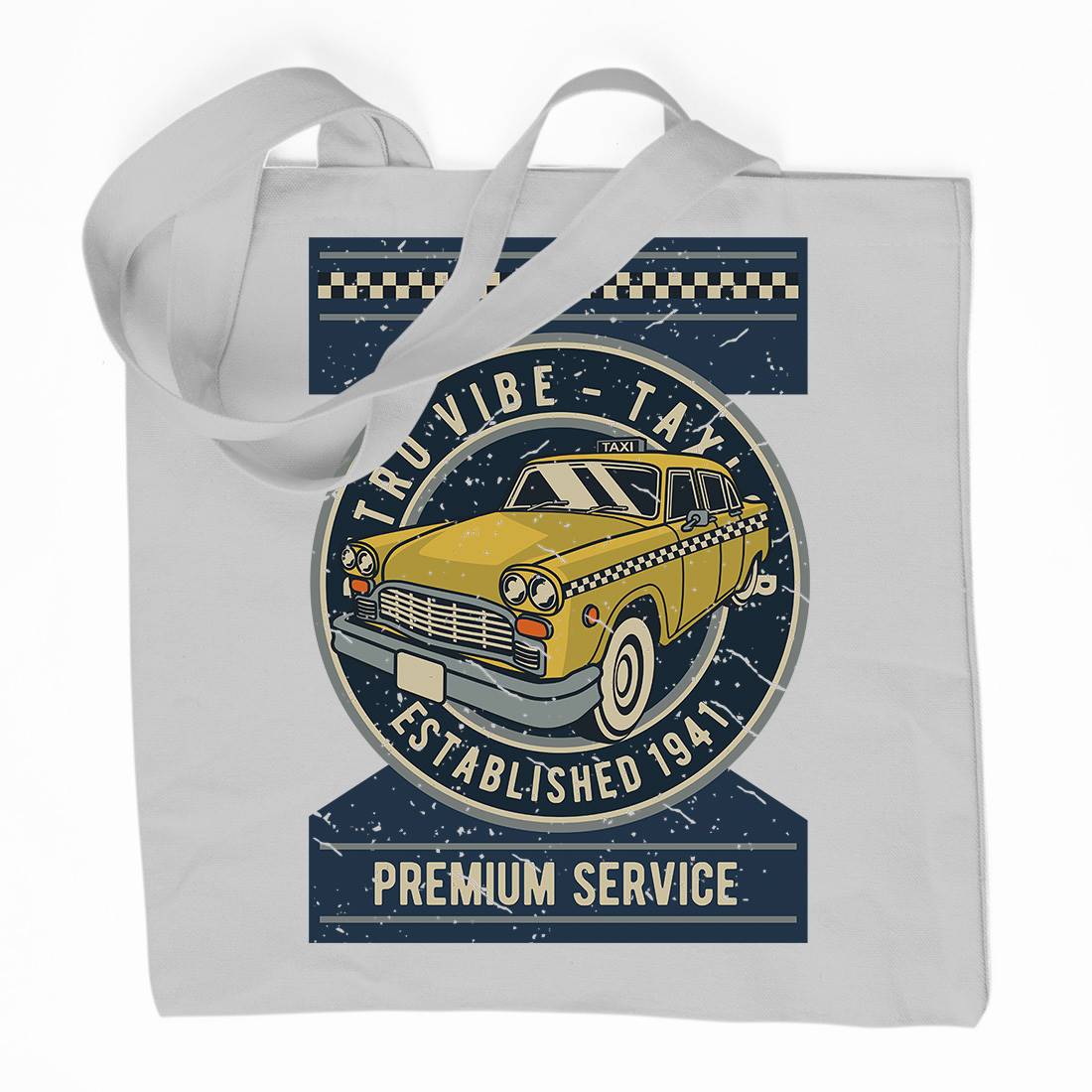Taxi Organic Premium Cotton Tote Bag Cars D587