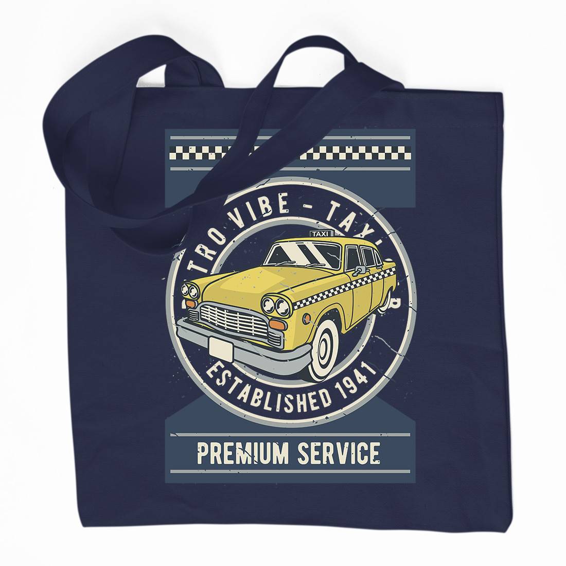 Taxi Organic Premium Cotton Tote Bag Cars D587