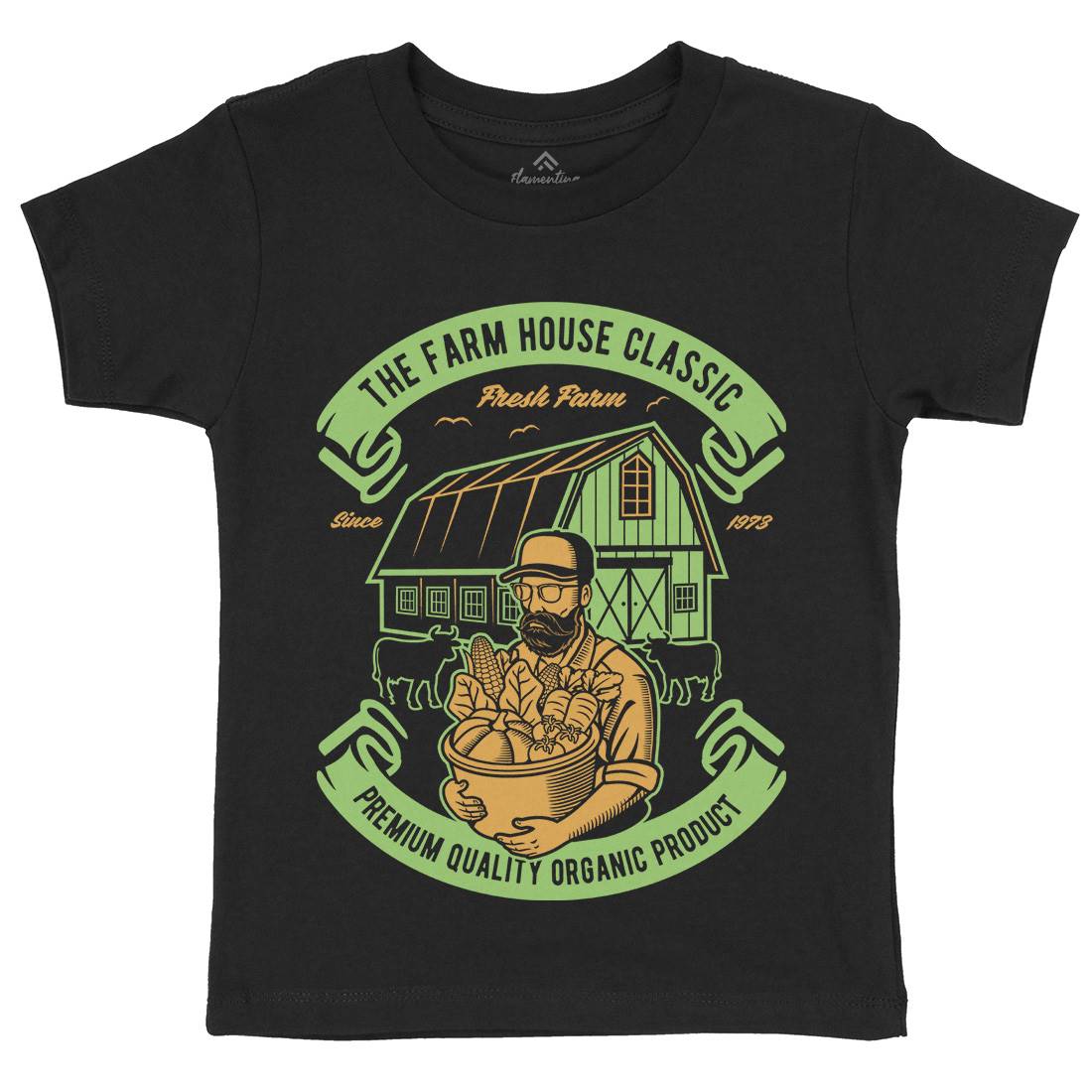 Farm House Classic Kids Crew Neck T-Shirt Work D588