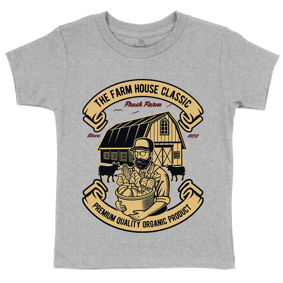 Farm House Classic Kids Crew Neck T-Shirt Work D588