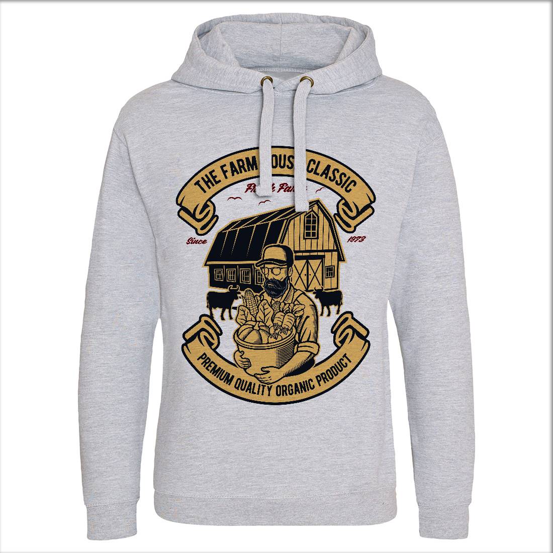 Farm House Classic Mens Hoodie Without Pocket Work D588
