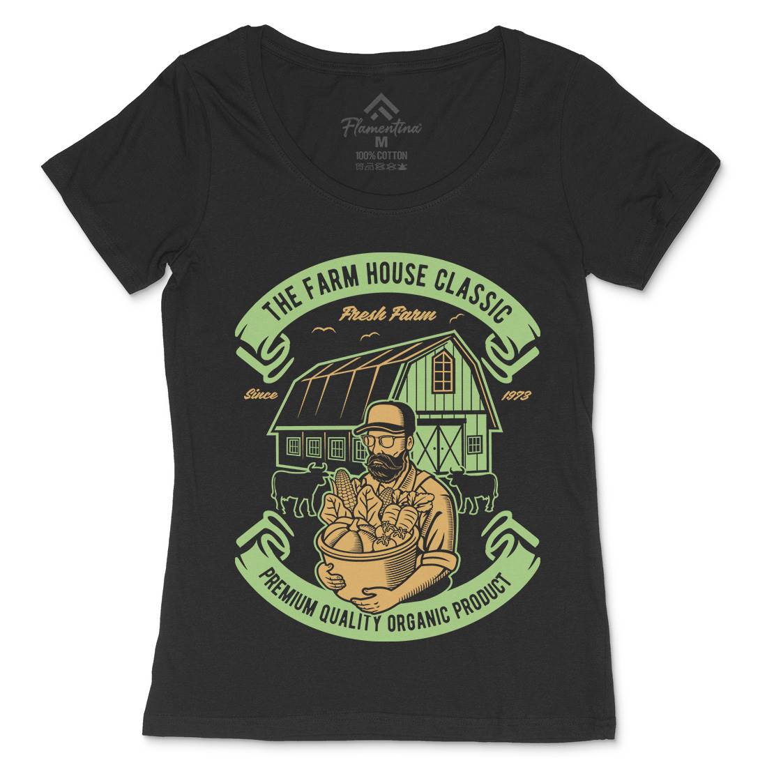 Farm House Classic Womens Scoop Neck T-Shirt Work D588