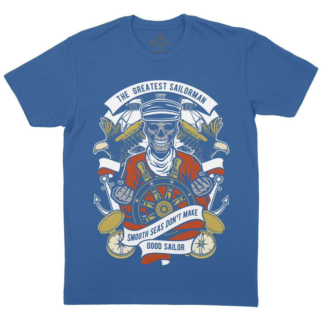 Greatest Sailorman Mens Crew Neck T-Shirt Navy D589