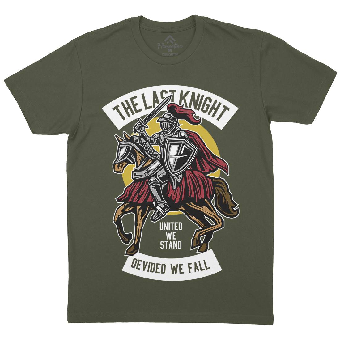 Last Knight Mens Organic Crew Neck T-Shirt Warriors D590