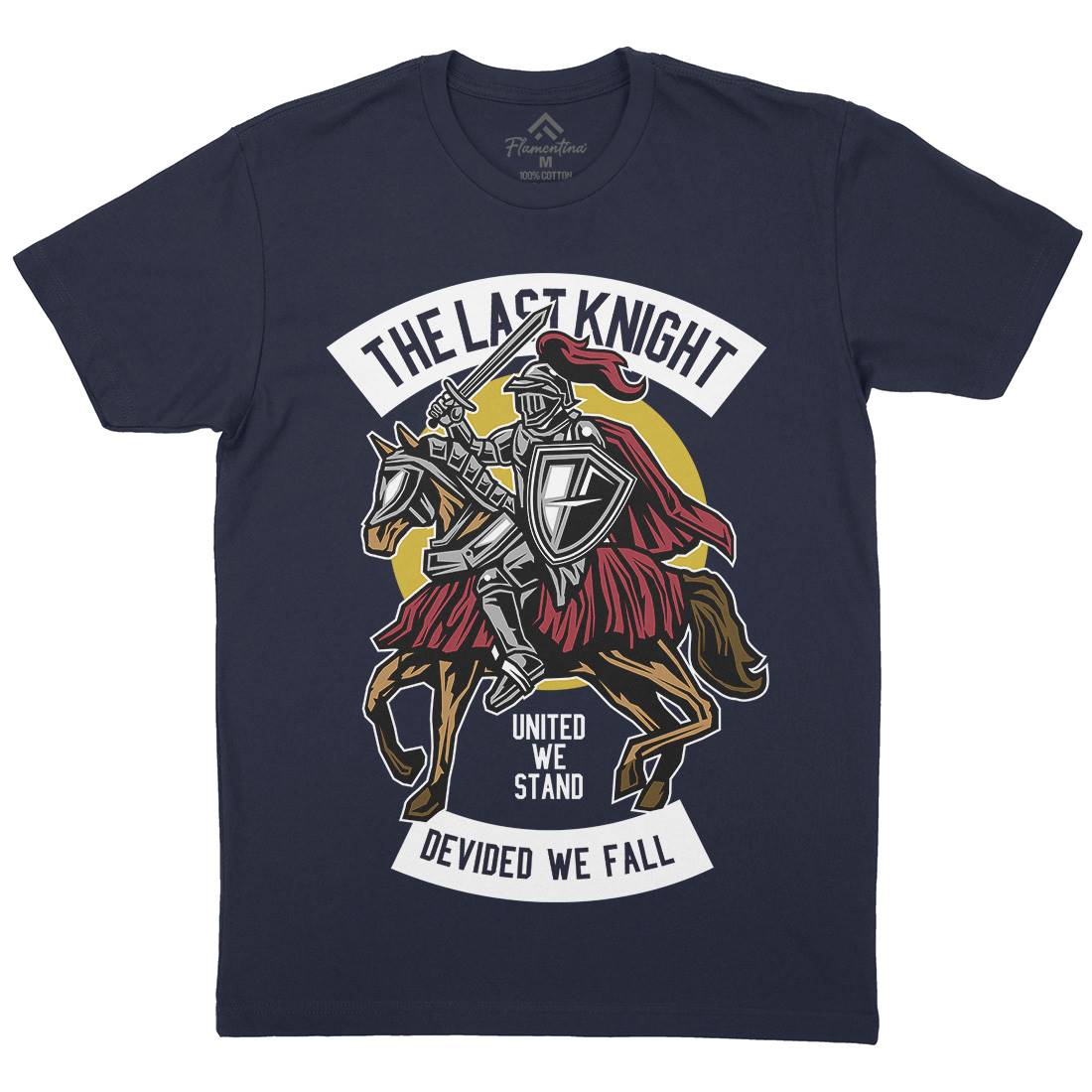Last Knight Mens Organic Crew Neck T-Shirt Warriors D590