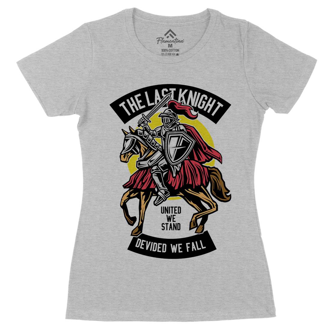 Last Knight Womens Organic Crew Neck T-Shirt Warriors D590