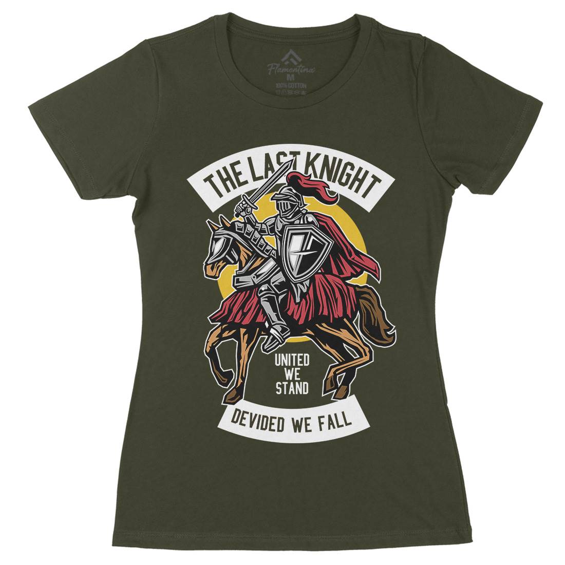 Last Knight Womens Organic Crew Neck T-Shirt Warriors D590