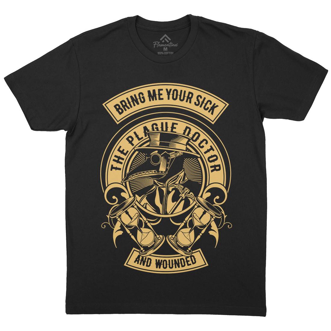 Plague Doctor Mens Organic Crew Neck T-Shirt Horror D591