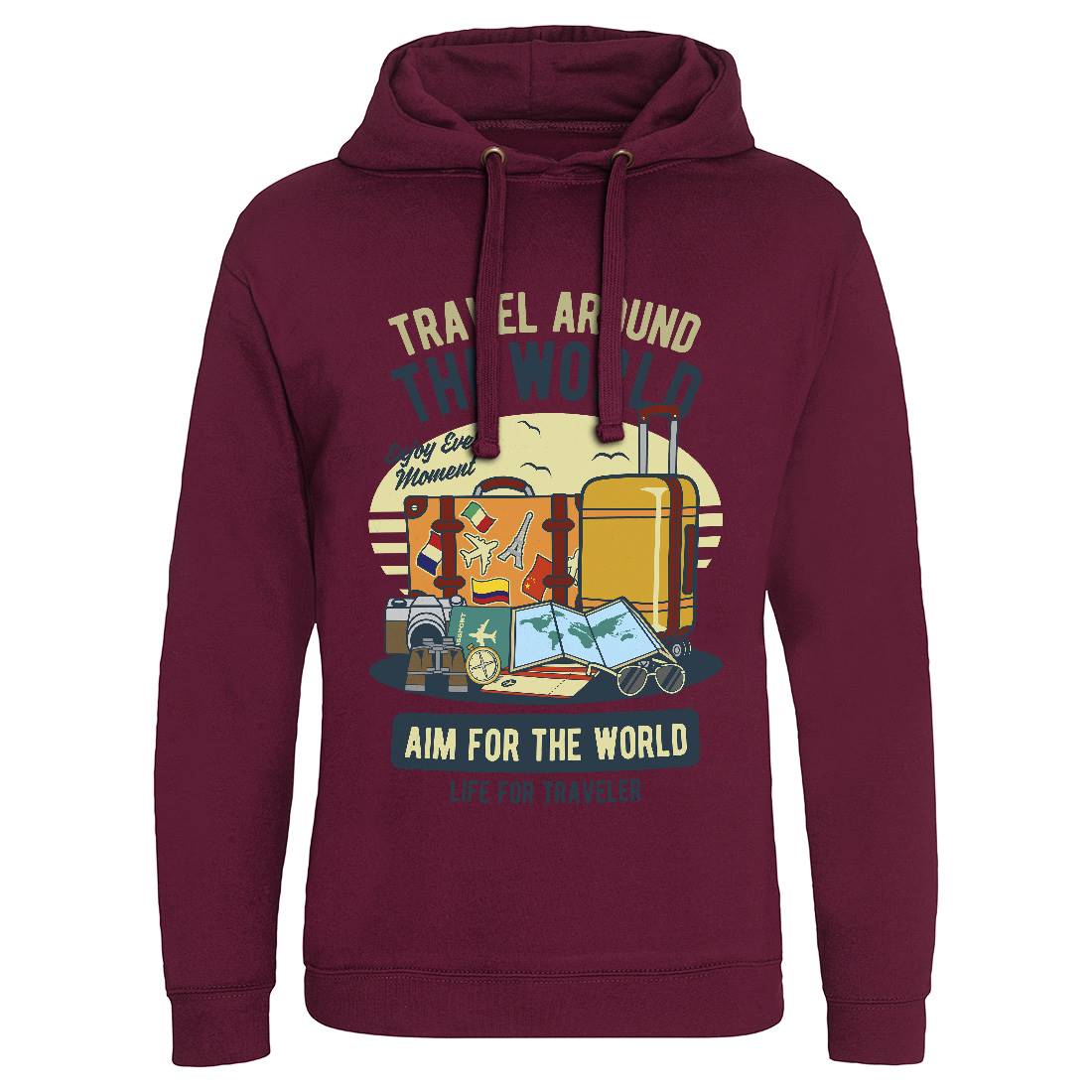Travel Around The World Mens Hoodie Without Pocket Nature D592