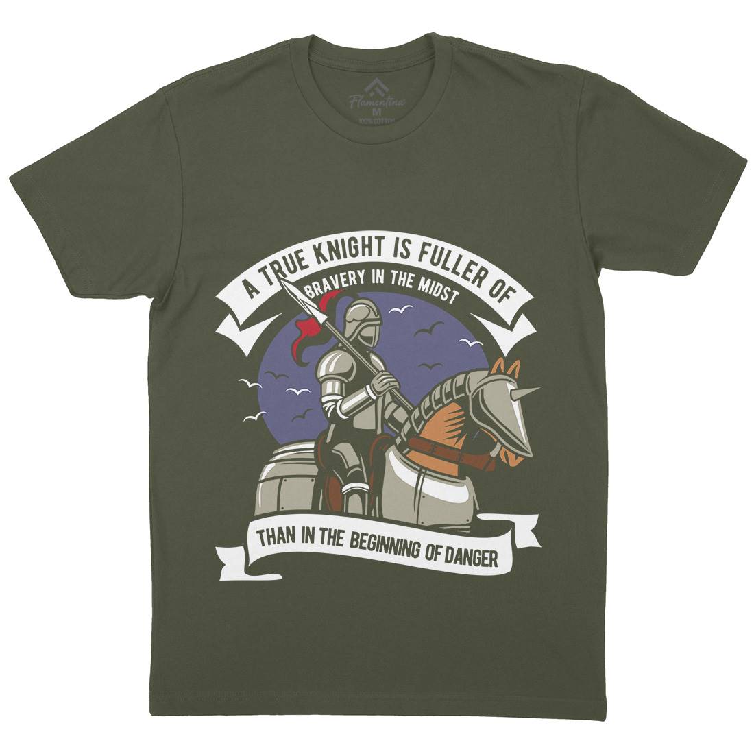 True Knight Mens Crew Neck T-Shirt Warriors D593