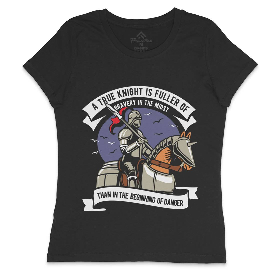 True Knight Womens Crew Neck T-Shirt Warriors D593