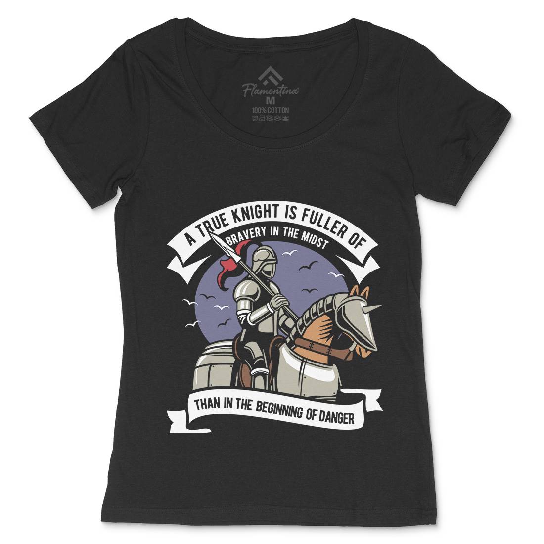 True Knight Womens Scoop Neck T-Shirt Warriors D593