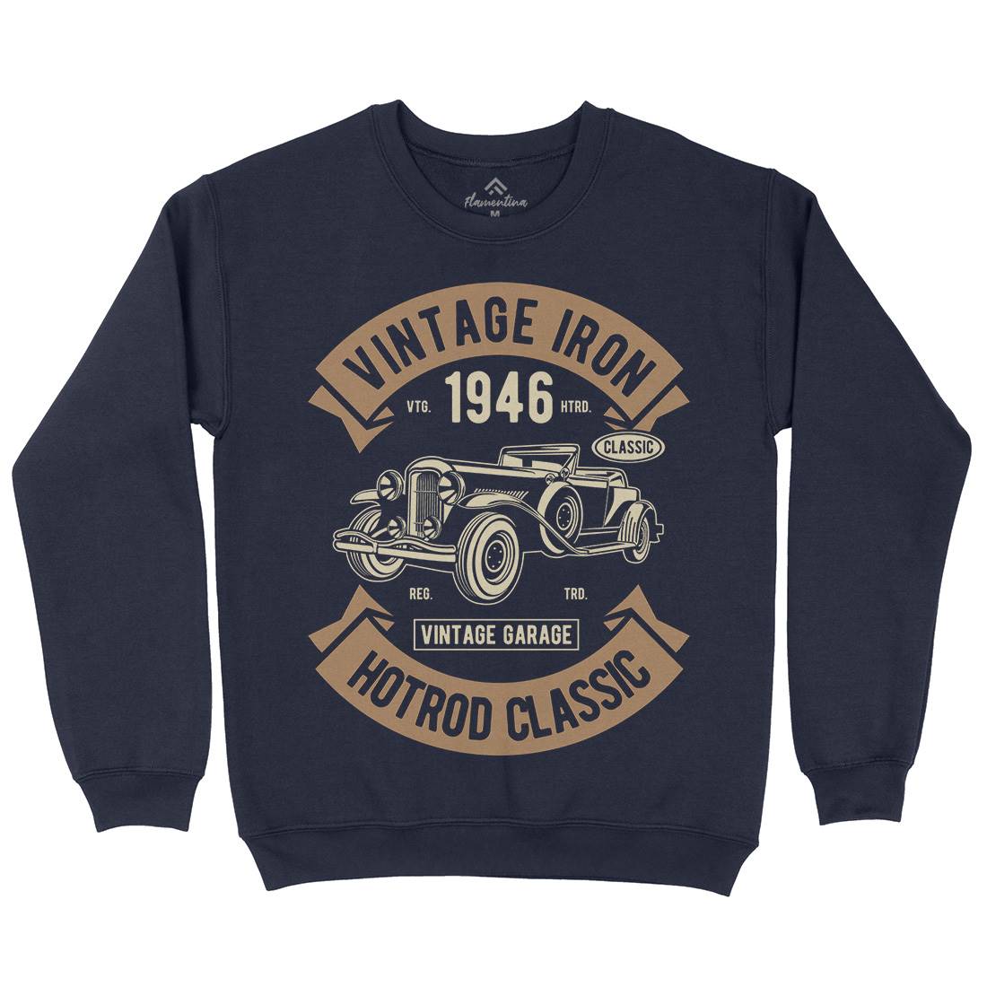 Vintage Iron Classic Kids Crew Neck Sweatshirt Cars D595