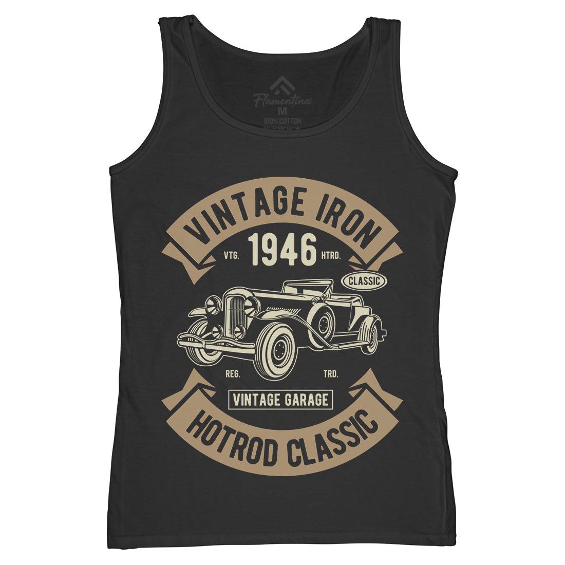 Vintage Iron Classic Womens Organic Tank Top Vest Cars D595