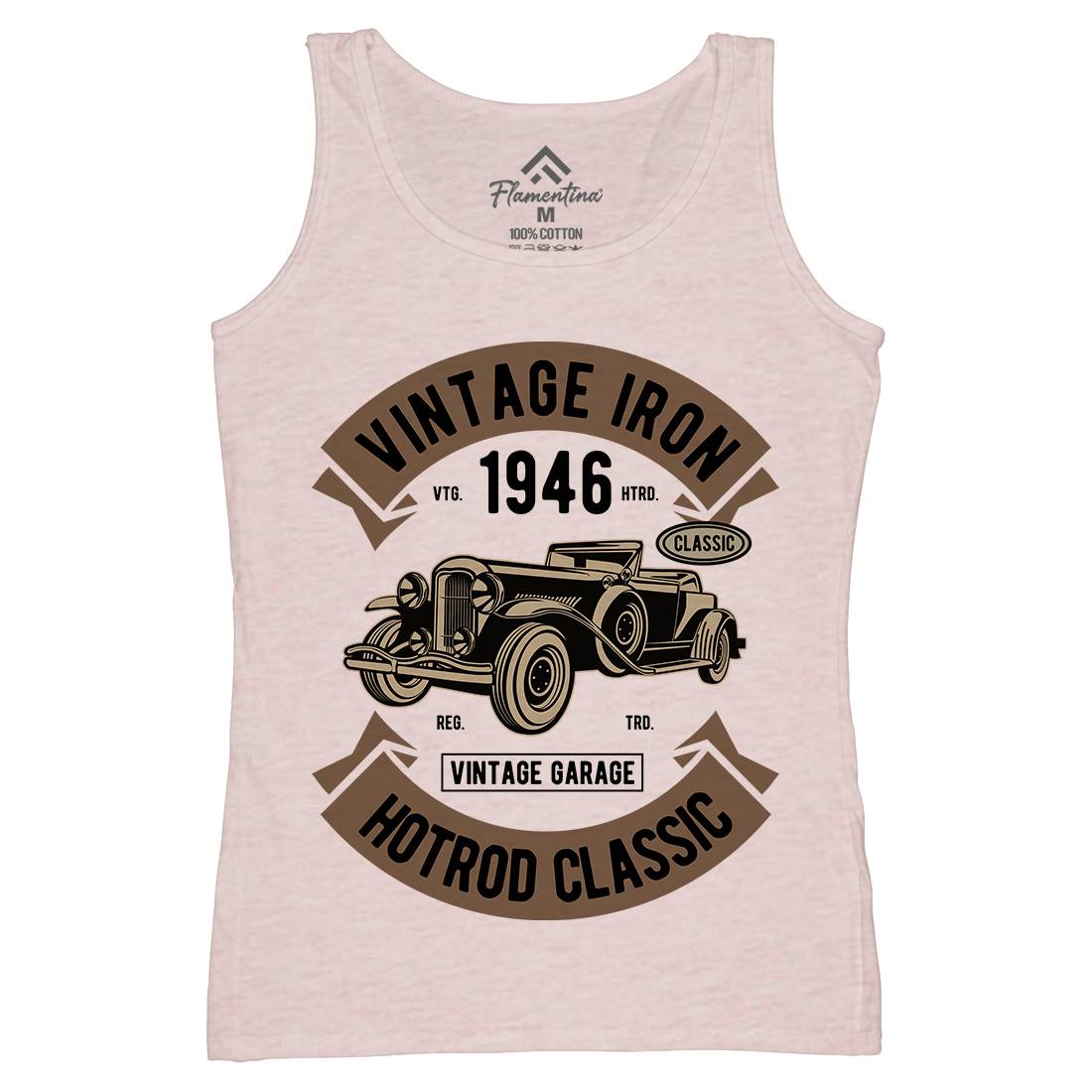 Vintage Iron Classic Womens Organic Tank Top Vest Cars D595