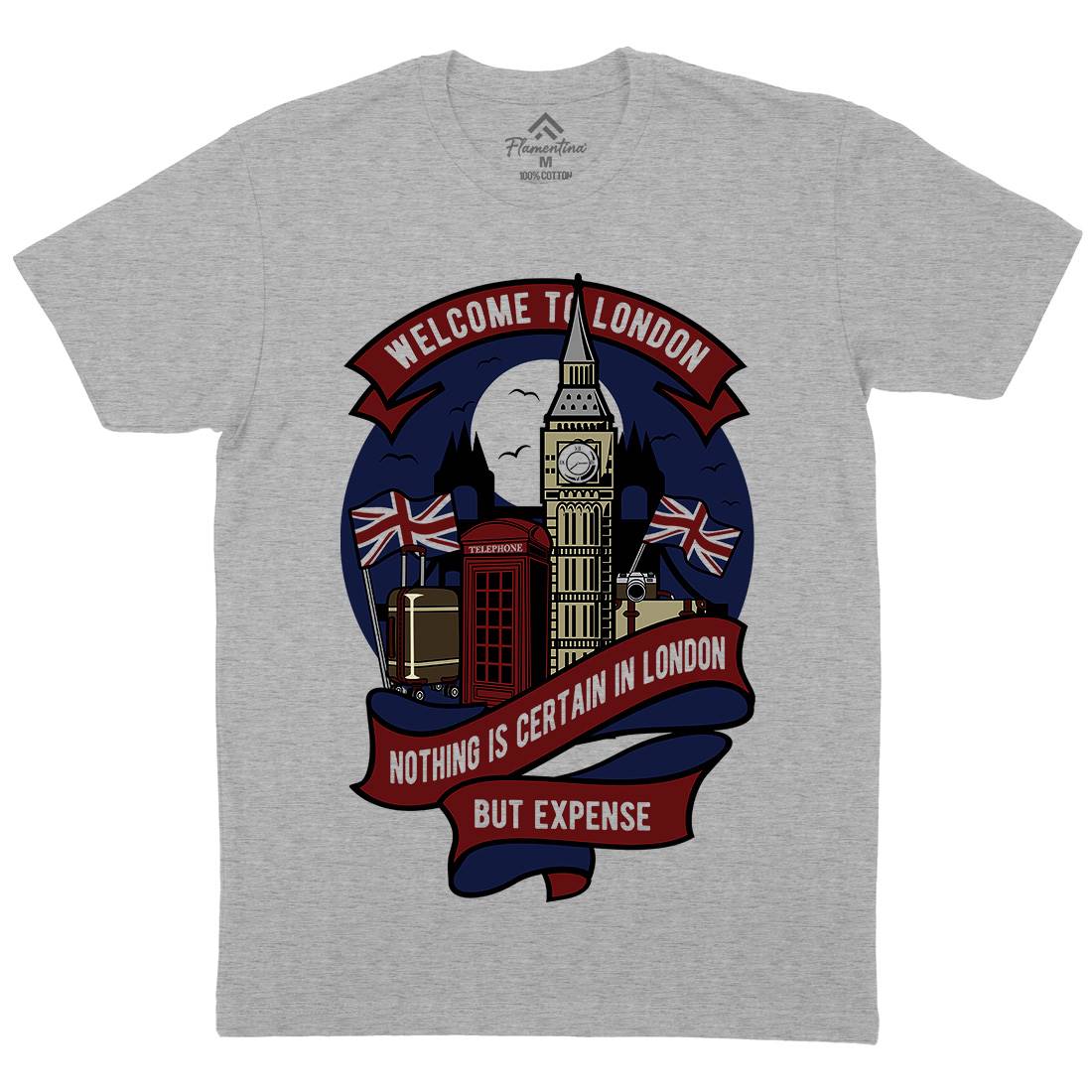 Welcome To London Mens Crew Neck T-Shirt Retro D596