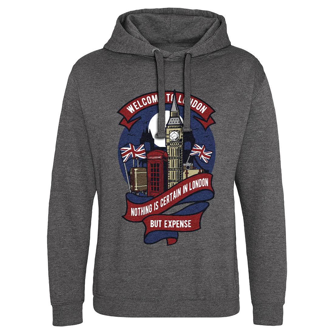 Welcome To London Mens Hoodie Without Pocket Retro D596