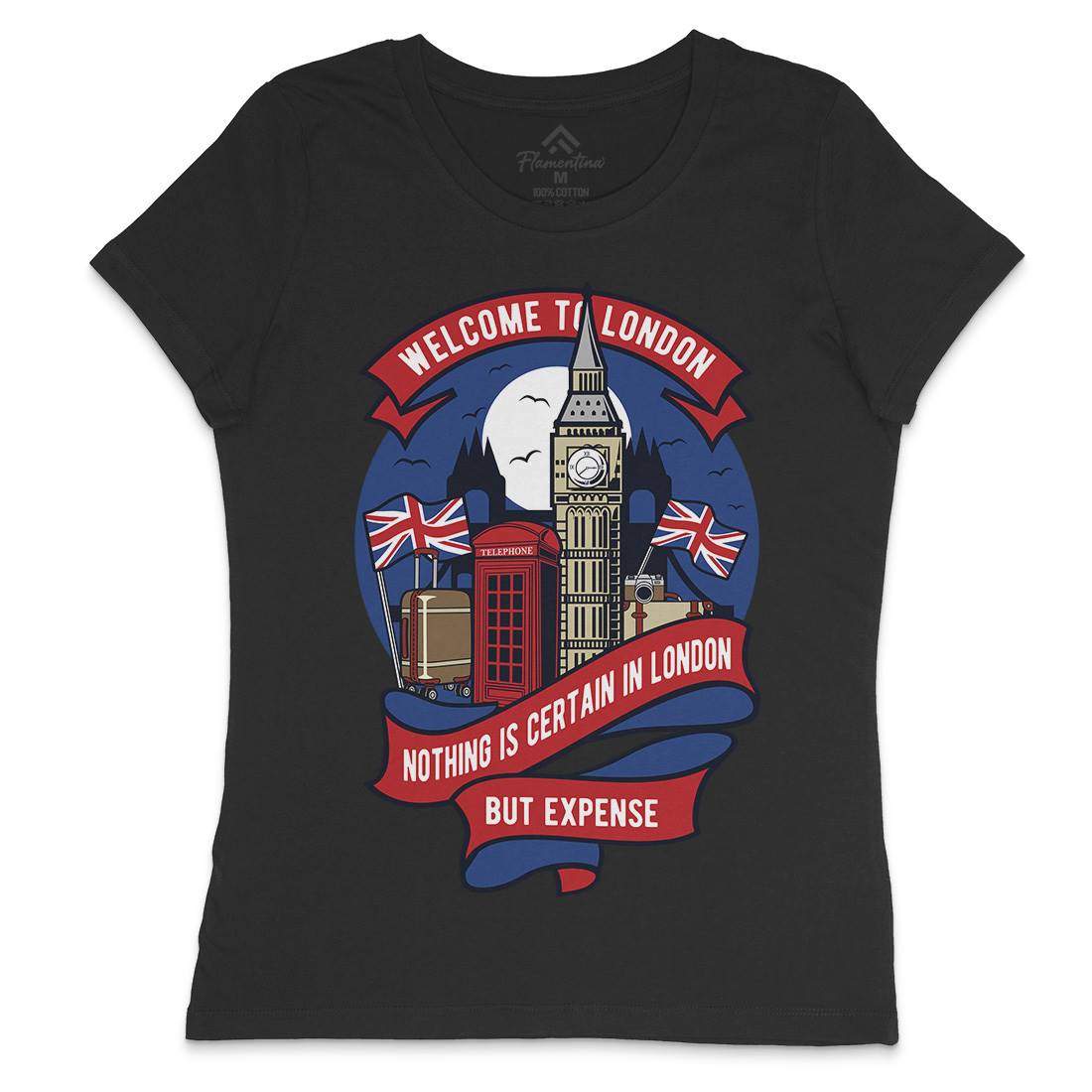 Welcome To London Womens Crew Neck T-Shirt Retro D596