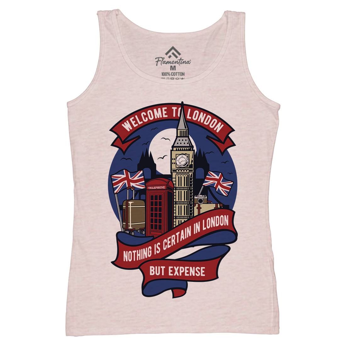 Welcome To London Womens Organic Tank Top Vest Retro D596