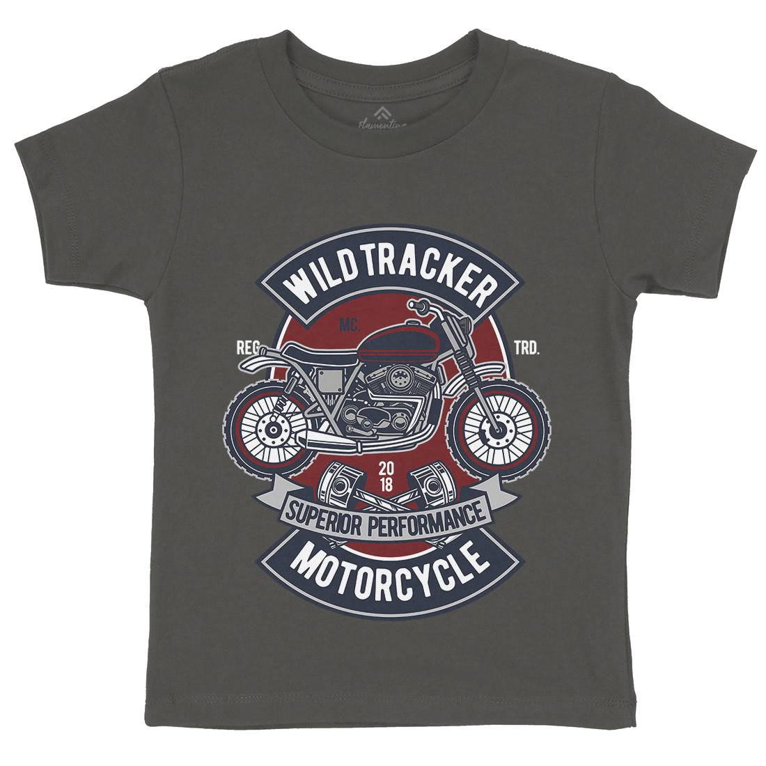 Wild Tracker Kids Crew Neck T-Shirt Motorcycles D598