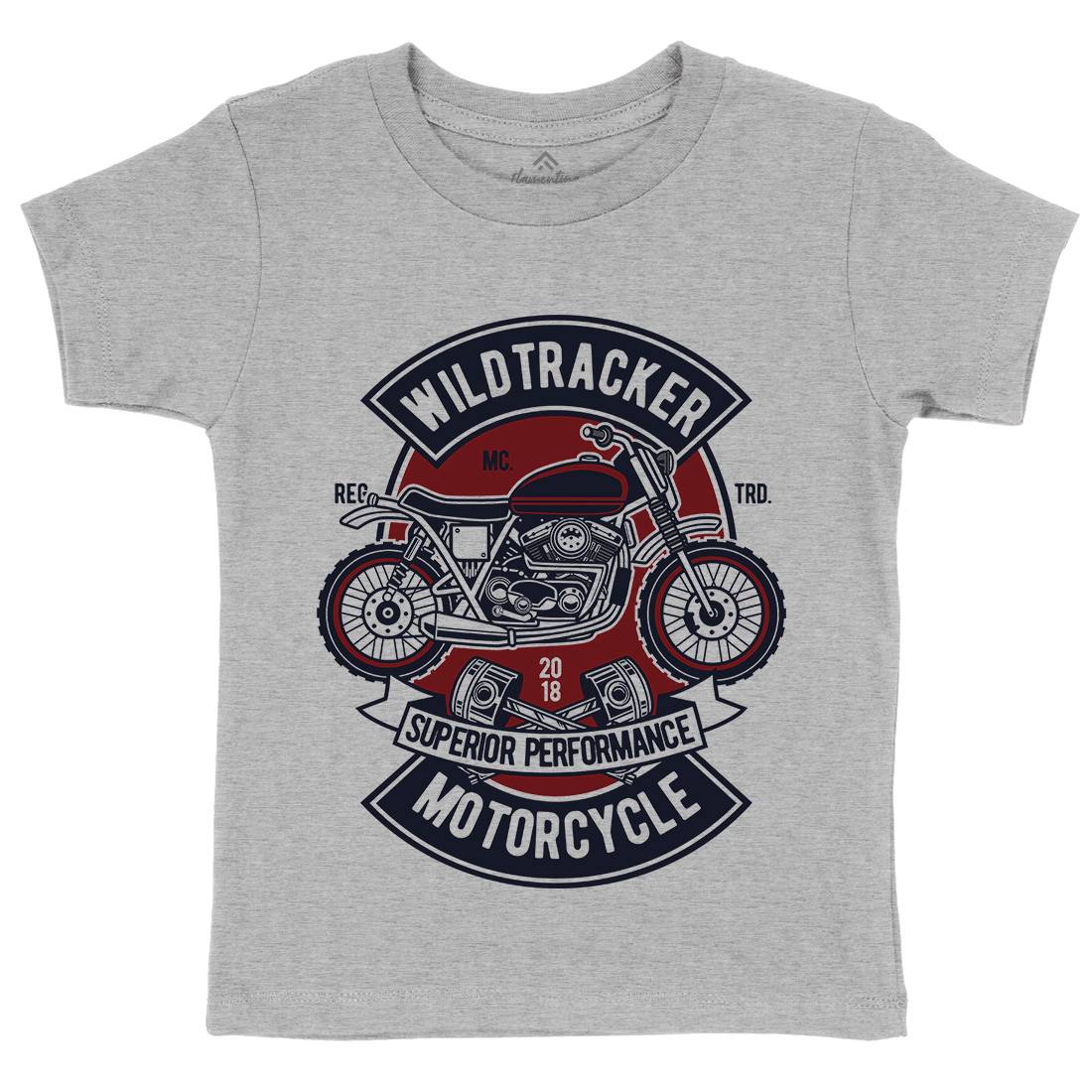 Wild Tracker Kids Organic Crew Neck T-Shirt Motorcycles D598