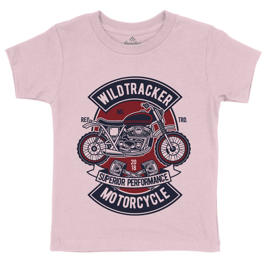 Wild Tracker Kids Organic Crew Neck T-Shirt Motorcycles D598
