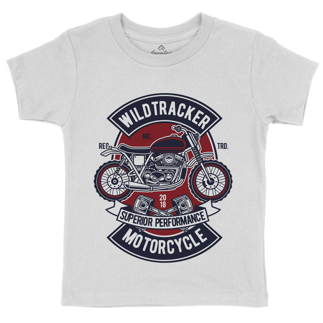 Wild Tracker Kids Crew Neck T-Shirt Motorcycles D598