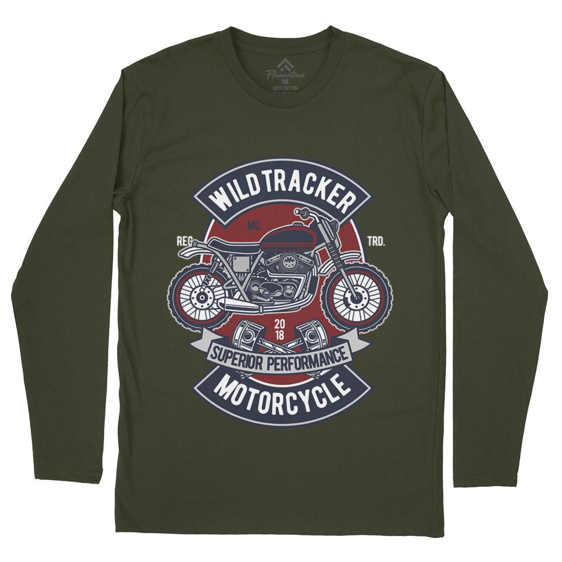 Wild Tracker Mens Long Sleeve T-Shirt Motorcycles D598