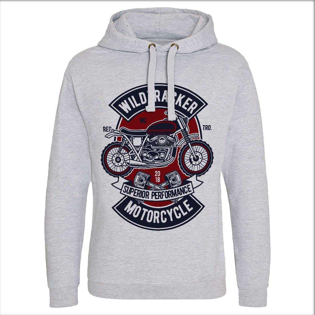Wild Tracker Mens Hoodie Without Pocket Motorcycles D598