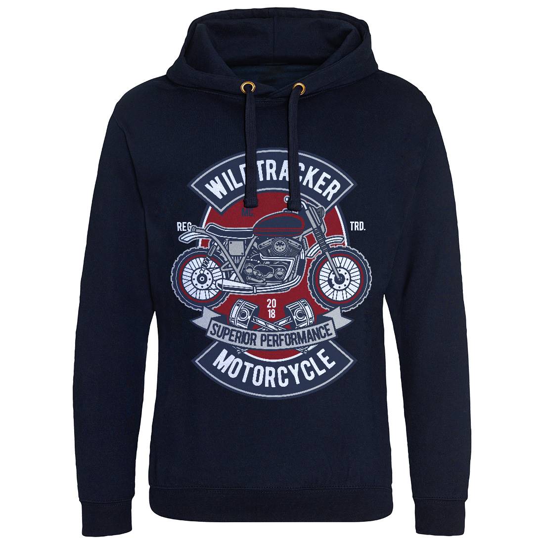 Wild Tracker Mens Hoodie Without Pocket Motorcycles D598
