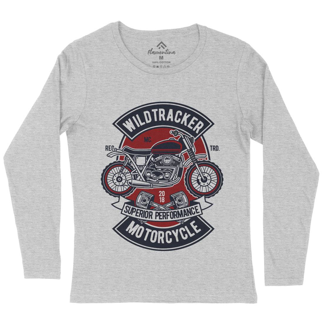 Wild Tracker Womens Long Sleeve T-Shirt Motorcycles D598