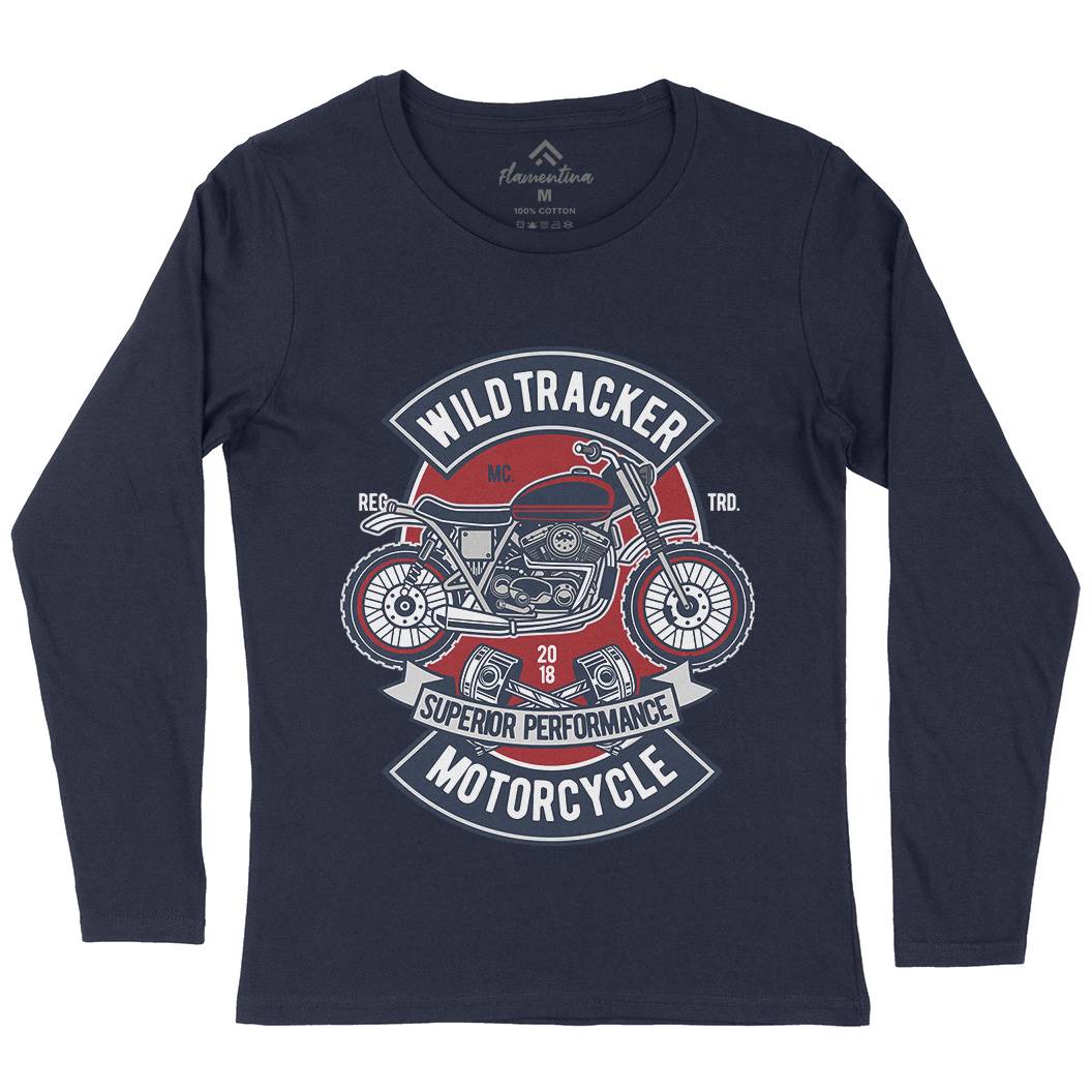 Wild Tracker Womens Long Sleeve T-Shirt Motorcycles D598