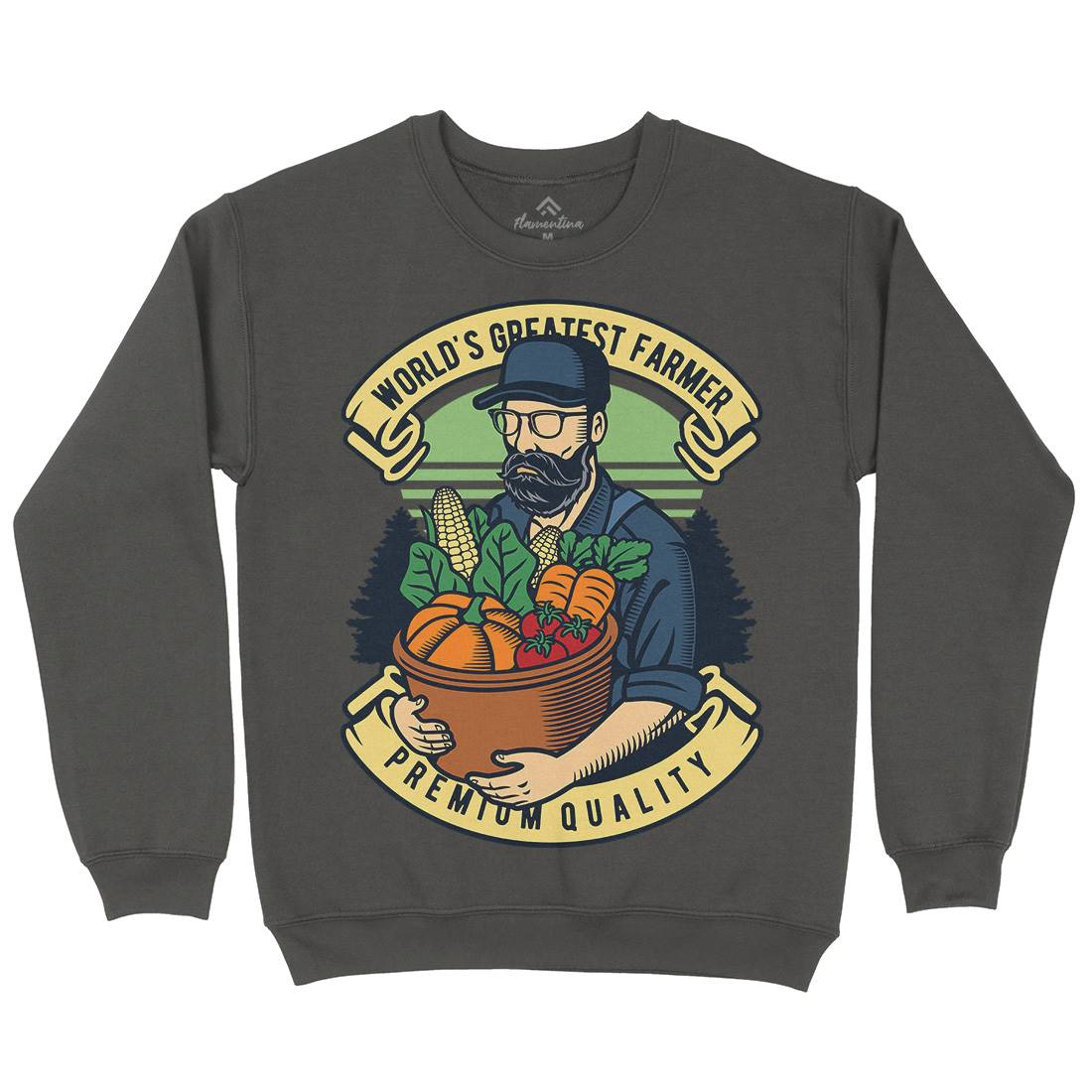 World Greatest Farmer Mens Crew Neck Sweatshirt Work D599